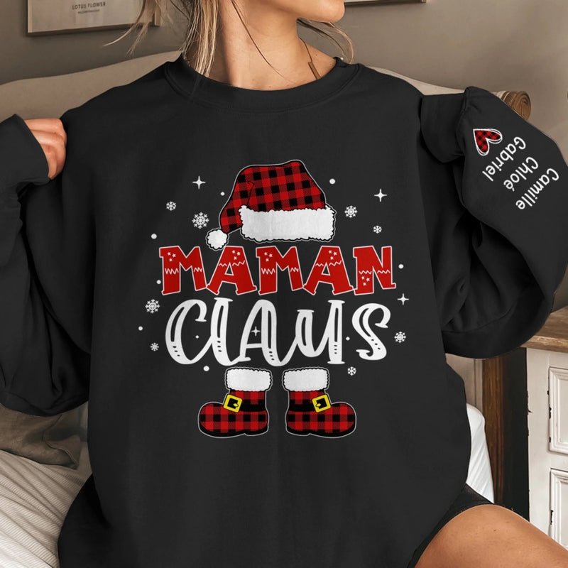 Sweatshirt Ou Hoodie Unisexe Personnalisé Avec Design Sur La Manche - Cadeaux De Noël Et D’Anniversaire Pour Maman, Grand-Mère - Moments Joyeux, Créés Avec La Famille