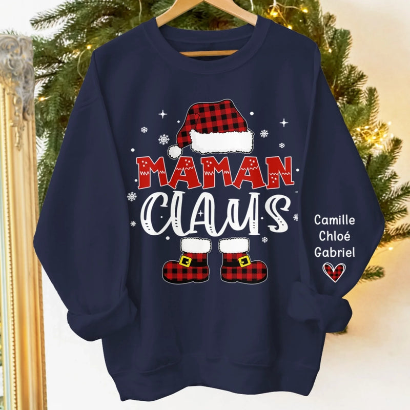 Sweatshirt Ou Hoodie Unisexe Personnalisé Avec Design Sur La Manche - Cadeaux De Noël Et D’Anniversaire Pour Maman, Grand-Mère - Moments Joyeux, Créés Avec La Famille