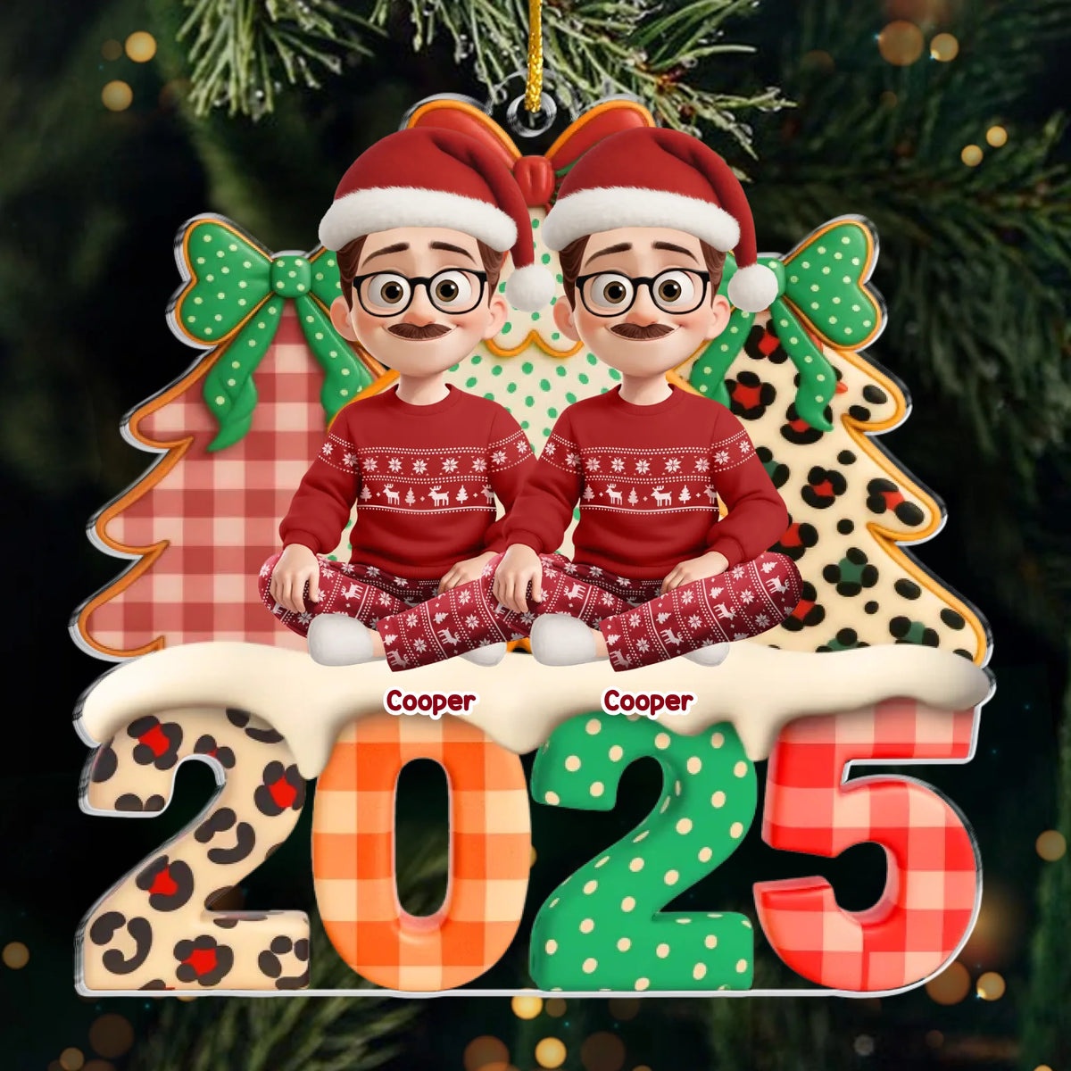 Ornement En Acrylique Personnalisé - Cadeaux De Noël Et D’Anniversaire Pour Famille, Amoureux Des Chiens Et Chats - Joie De Fêtes Parfaite