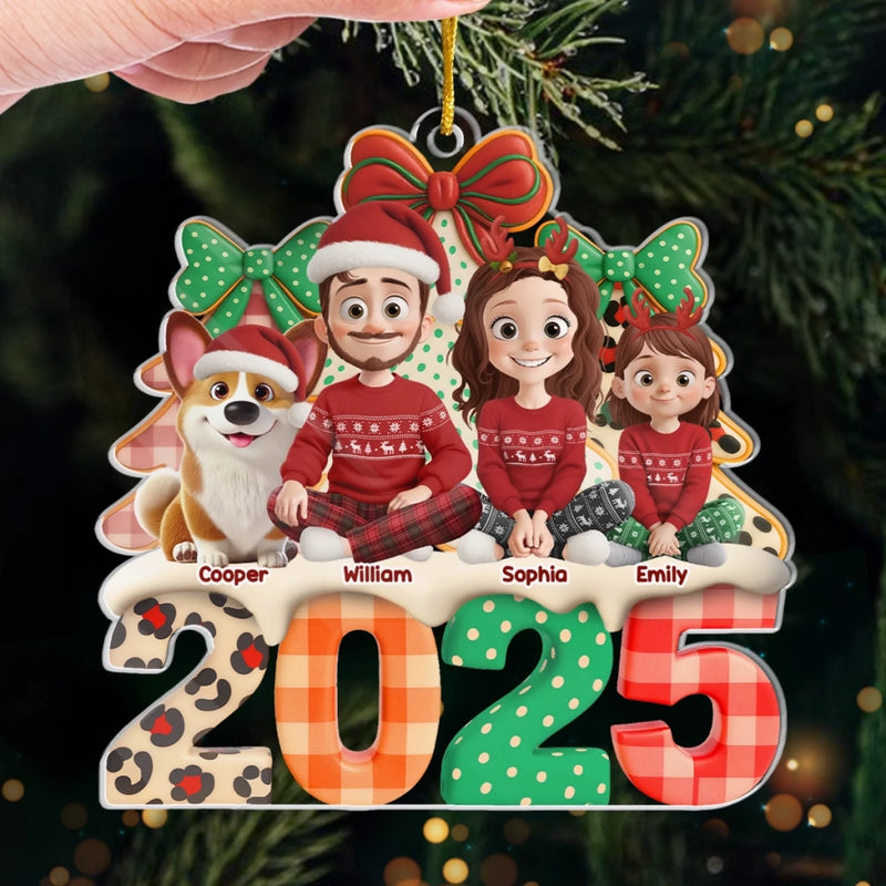 Ornement En Acrylique Personnalisé - Cadeaux De Noël Et D’Anniversaire Pour Famille, Amoureux Des Chiens Et Chats - Joie De Fêtes Parfaite