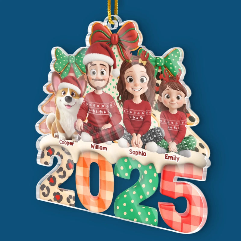 Ornement En Acrylique Personnalisé - Cadeaux De Noël Et D’Anniversaire Pour Famille, Amoureux Des Chiens Et Chats - Joie De Fêtes Parfaite