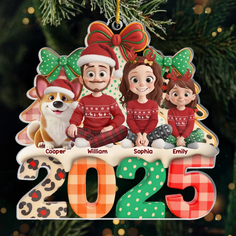 Ornement En Acrylique Personnalisé - Cadeaux De Noël Et D’Anniversaire Pour Famille, Amoureux Des Chiens Et Chats - Joie De Fêtes Parfaite