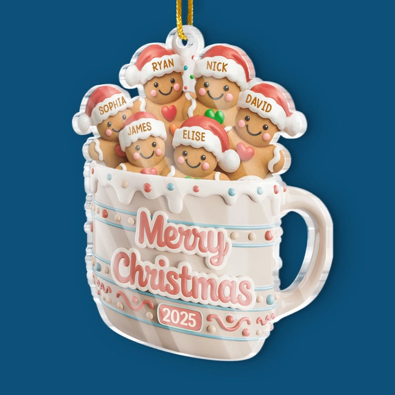 Ornement En Acrylique Personnalisé - Cadeaux De Noël Et D’Anniversaire Pour Maman, Papa, Frère, Sœur, Enfants - Équipe De Biscuits Pour Toujours