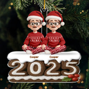 Ornement En Acrylique Personnalisé - Cadeaux De Noël Et D’Anniversaire Pour Famille, Amoureux Des Chiens Et Chats - Ensemble Est Notre Meilleure Tradition