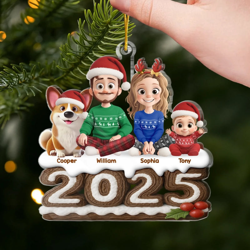 Ornement En Acrylique Personnalisé - Cadeaux De Noël Et D’Anniversaire Pour Famille, Amoureux Des Chiens Et Chats - Ensemble Est Notre Meilleure Tradition