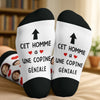 Chaussettes Personnalisées Avec Photo - Cadeaux D'anniversaire, De Noël Ou De Mariage Personnalisés Pour Mari Et Femme, Pour Elle Et Lui, Pour Couples - Notre Histoire Commence Ici