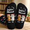Chaussettes Personnalisées - Cadeaux D’Anniversaire Pour Amoureux Des Chiens, Papa Et Maman Chiens - Miaouël Étincelant
