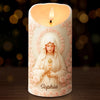 Bougie LED Imprimée Effet 3D Gonflé Personnalisée - Cadeaux Catholiques Personnalisés Pour Femmes, Hommes, Tous Croyants, Amoureux De Jésus - Lumière De La Foi Et De L’Espoir