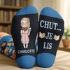 Chaussettes Personnalisées - Cadeaux Pour Amoureux Des Livres, Rats De Bibliothèque, Lecteurs - Un Livre Est Un Ami Qui Ne Te Quitte Jamais