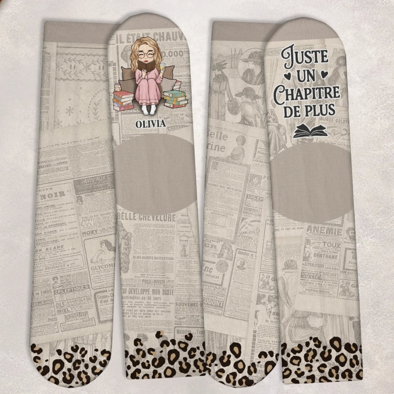 Chaussettes Personnalisées - Cadeaux Pour Amoureux Des Livres, Rats De Bibliothèque, Lecteurs - Je Vis Ma Meilleure Vie De Lecture
