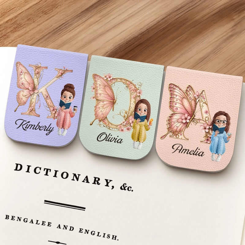 Marque-page magnétique en cuir personnalisé – Cadeaux littéraires pour passionnés de lecture & amoureux des livres – Reliés par les histoires