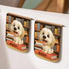 Marque-page magnétique en cuir personnalisé – Cadeaux littéraires pour passionnés de lecture, papas & mamans de chiens, propriétaires de chats – Des pattes marquent ma place