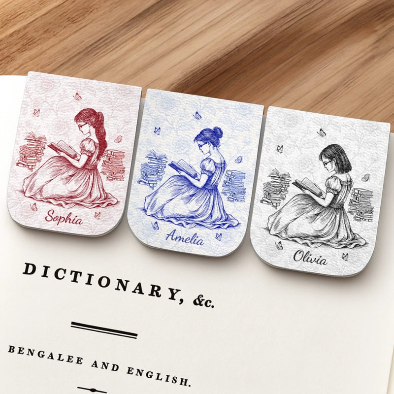 Marque-page magnétique en cuir personnalisé – Cadeaux littéraires pour passionnés de lecture & amoureux des livres – Rêver entre les pages