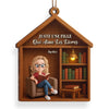 Ornement En Bois Personnalisé - Cadeaux De Noël Personnalisés Pour Amoureux Des Livres, Rats De Bibliothèque, Lecteurs - Le Rêve De Noël D’Un Amateur De Livres