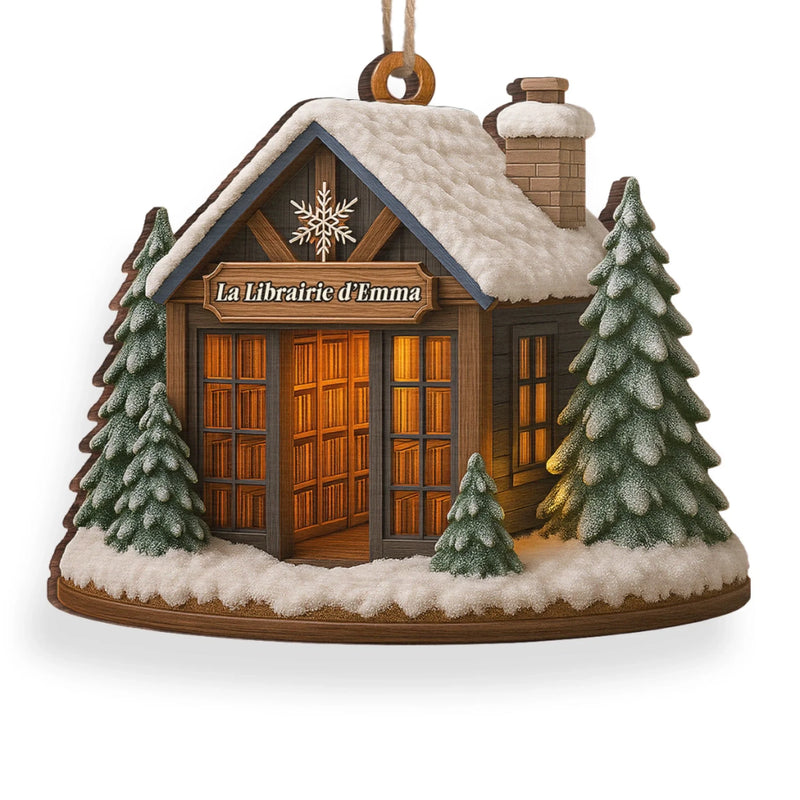 Ornement En Bois Personnalisé - Cadeaux De Noël Personnalisés Pour Amoureux Des Livres, Rats De Bibliothèque, Lecteurs - La Vie De Rat De Bibliothèque M’A Choisi