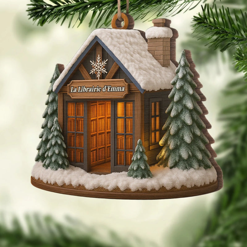 Ornement En Bois Personnalisé - Cadeaux De Noël Personnalisés Pour Amoureux Des Livres, Rats De Bibliothèque, Lecteurs - La Vie De Rat De Bibliothèque M’A Choisi