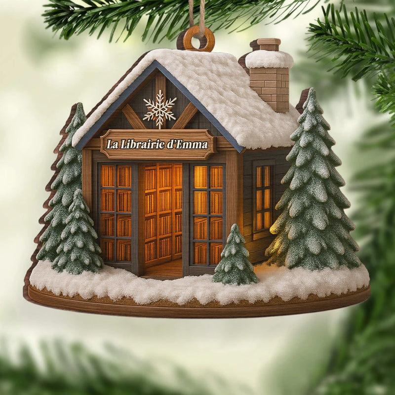 Ornement En Bois Personnalisé - Cadeaux De Noël Personnalisés Pour Amoureux Des Livres, Rats De Bibliothèque, Lecteurs - La Vie De Rat De Bibliothèque M’A Choisi