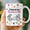 Mug Personnalisé À Effet Imprimé 3D Gonflé - Cadeaux D’Anniversaire Pour Maman, Fille - Deux Maisons, Un Seul Cœur