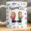 Mug Personnalisé À Effet Imprimé 3D Gonflé - Cadeaux D’Anniversaire Pour Meilleures Amies, Femmes, Sœurs, BFF - Caféine Et Confidences