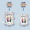 Mug Personnalisé À Effet Imprimé 3D Gonflé - Cadeaux D’Anniversaire Pour Meilleures Amies, Femmes, Sœurs, BFF - Caféine Et Confidences