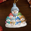 Ornement Acrylique Bonhomme De Neige Personnalisé - Cadeaux De Noël Et D’Anniversaire Pour Grand-Père, Grand-Mère - Ensemble Nos Cœurs Trouvent Leur Maison