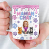 Mug Personnalisé À Effet Imprimé 3D Gonflé - Cadeaux D’Anniversaire Pour Amoureux Des Chiens, Papa Et Maman Chiens - L’Amour Se Rassemble Avec Des Pattes Et Des Cœurs