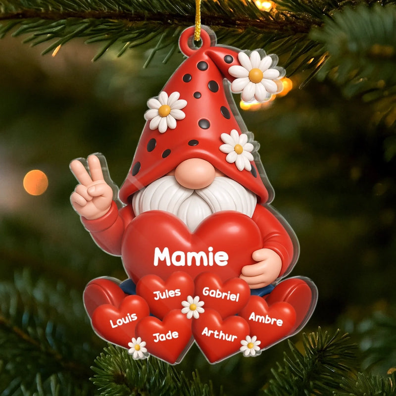 Ornement En Acrylique Personnalisé - Cadeaux D’Anniversaire, De Noël Et De Mariage Pour Mari Et Femme - Mon Nain Pour Toujours Heureux