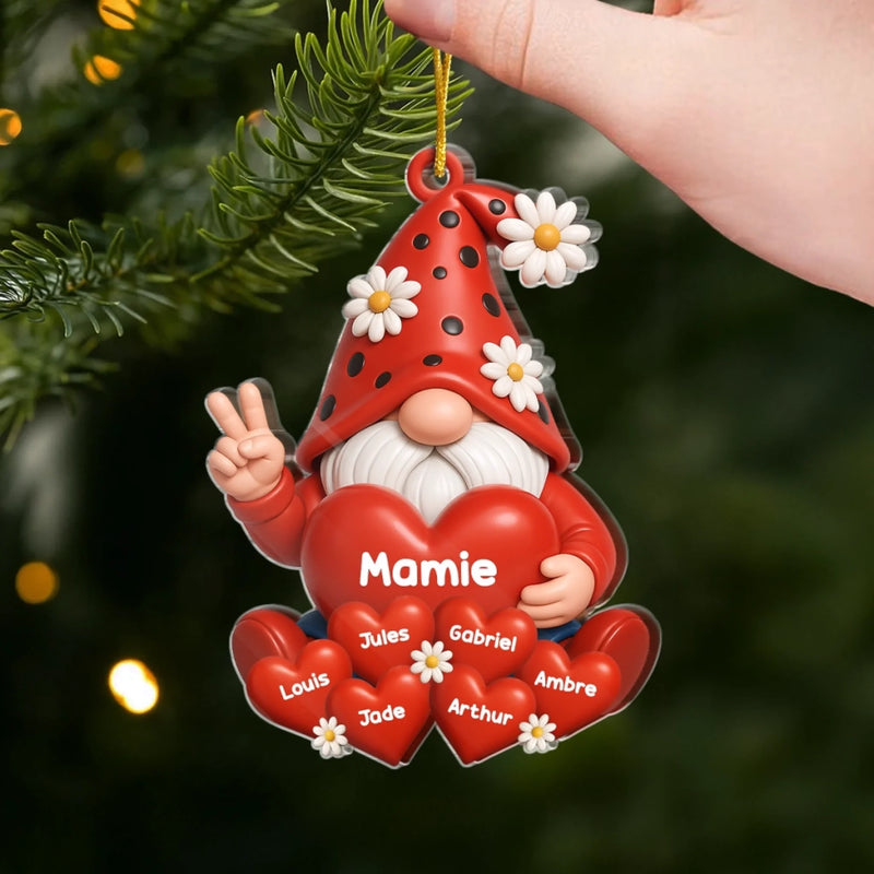 Ornement En Acrylique Personnalisé - Cadeaux D’Anniversaire, De Noël Et De Mariage Pour Mari Et Femme - Mon Nain Pour Toujours Heureux