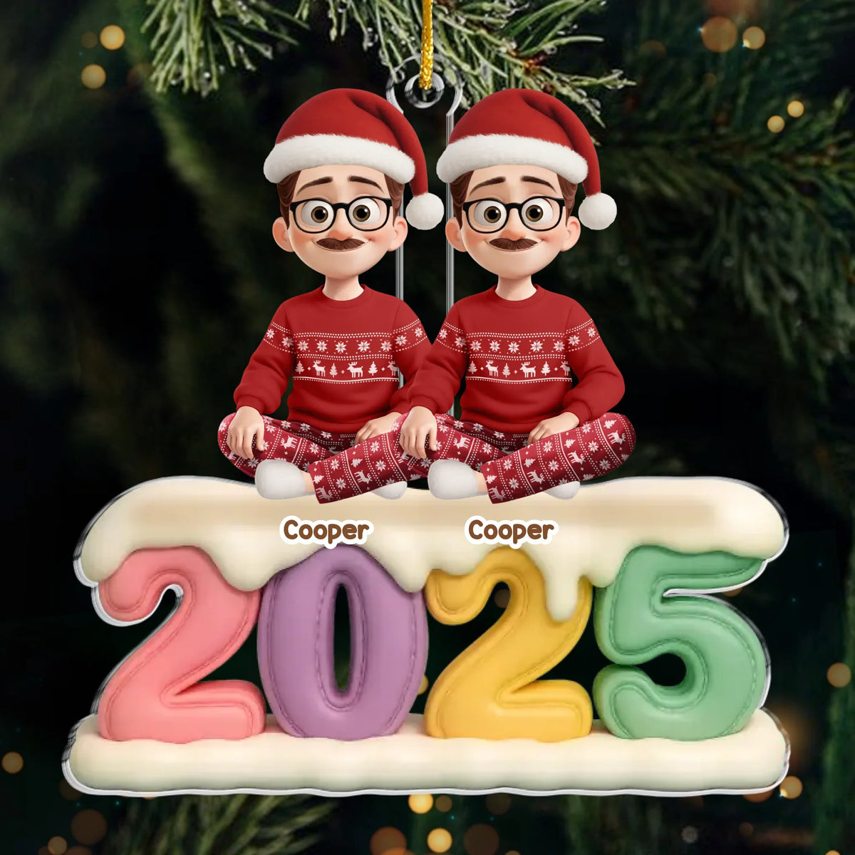 Ornement En Acrylique Personnalisé - Cadeaux De Noël Et D’Anniversaire Pour La Famille, Amoureux Des Chiens Et Des Chats - L’Amour Se Rassemble Ici