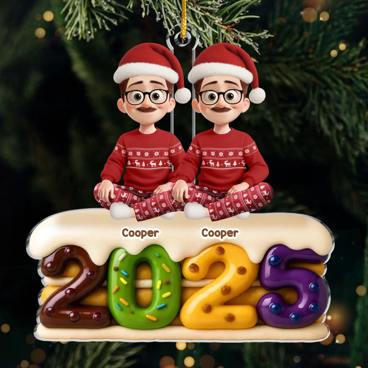 Ornement En Acrylique Personnalisé - Cadeaux De Noël Et D’Anniversaire Pour La Famille, Amoureux Des Chiens Et Des Chats - Ensemble, Notre Endroit De Bonheur