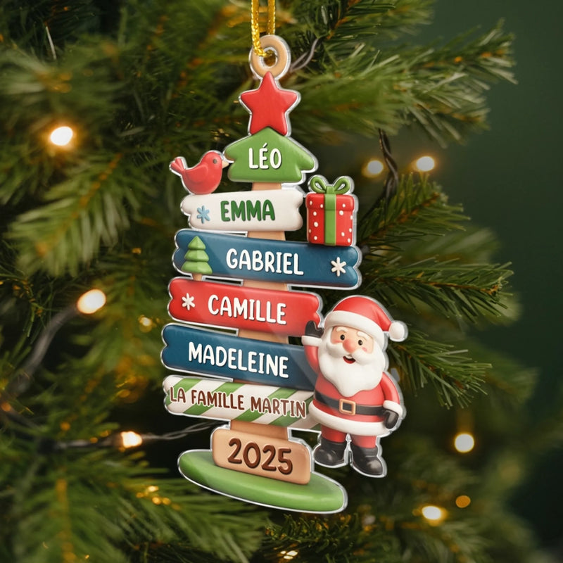 Ornement En Acrylique Personnalisé - Cadeaux De Noël Et D’Anniversaire Pour Maman, Papa, Frère, Sœur, Enfants - Une Maison Remplie D’Amour