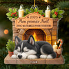 Ornement En Acrylique Premier Noël Personnalisé - Cadeaux De Noël Et D’Anniversaire Pour Amoureux Des Chiens, Papa Et Maman Chiens - Amour Éternel Pour Les Chiens