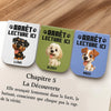 Marque-Page Magnétique En Cuir Personnalisé - Cadeaux Pour Amoureux Des Livres, Rats De Bibliothèque, Amoureux Des Chiens Et Chats, Papa Et Maman Chiens, Propriétaires De Chats - La Lecture Est Meilleure Avec Des Pattes