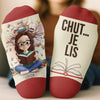 Chaussettes Personnalisées - Cadeaux Pour Amoureux Des Livres, Rats De Bibliothèque, Lecteurs - Marque-Page De Mon Cœur