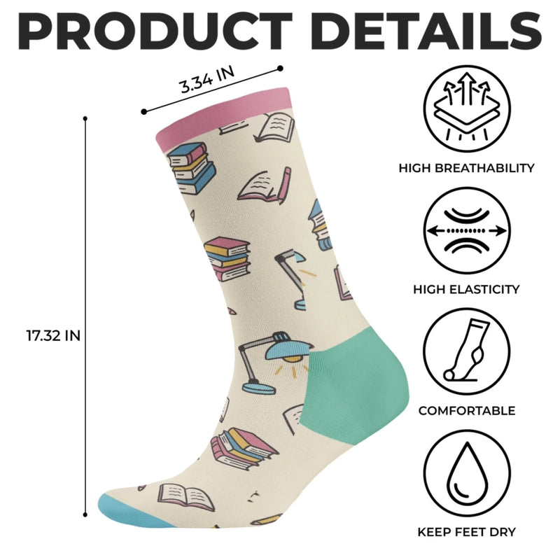 Chaussettes Personnalisées - Cadeaux Pour Amoureux Des Livres, Rats De Bibliothèque, Lecteurs - Les Lecteurs Vont Lire
