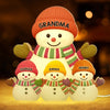 Boîte lumineuse bonhomme de neige personnalisée – Cadeau de Noël pour les grands-parents