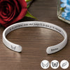 Bracelet Jonc En Acier Inoxydable Gravé Personnalisé - Cadeaux D’Anniversaire Pour Maman, Fille - Un Lien Qui Brille Pour Toujours