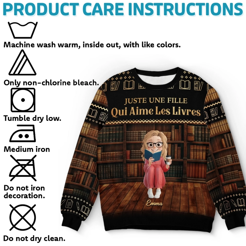 Sweatshirt De Noël Laid Unisexe Personnalisé - Cadeaux De Noël Pour Amoureux Des Livres, Rats De Bibliothèque, Lecteurs - Passez Un Petit Noël Littéraire