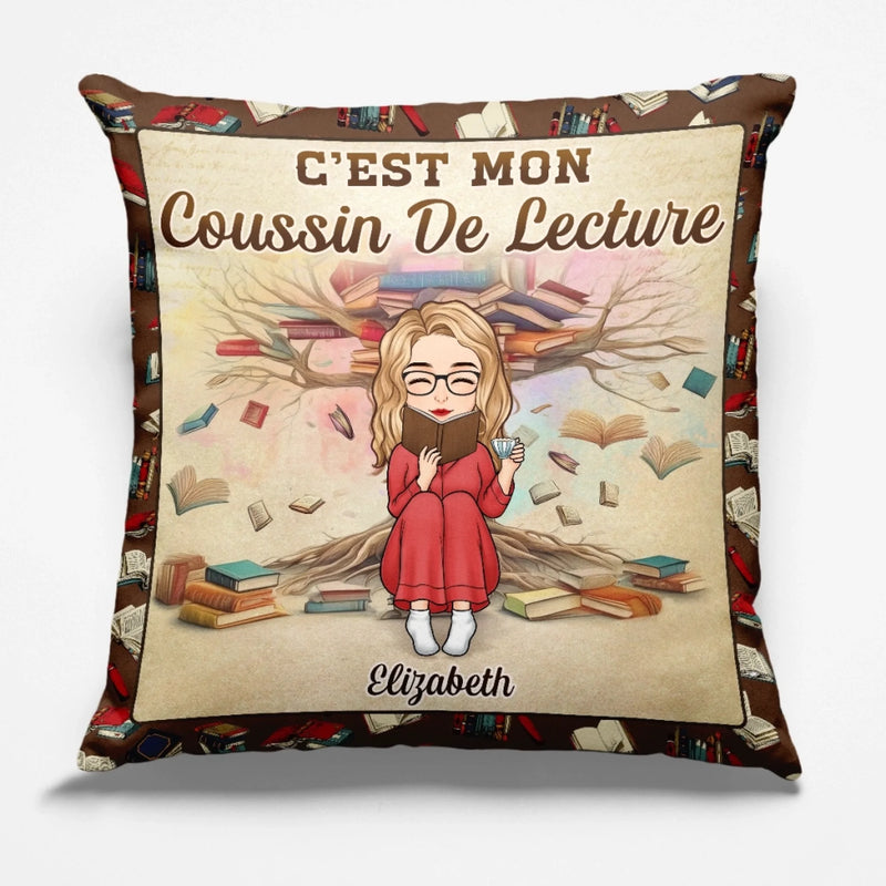 Coussin À Poche Personnalisé - Cadeaux Pour Amoureux Des Livres, Rats De Bibliothèque, Lecteurs - Lire, C’Est Rêver Les Yeux Ouverts