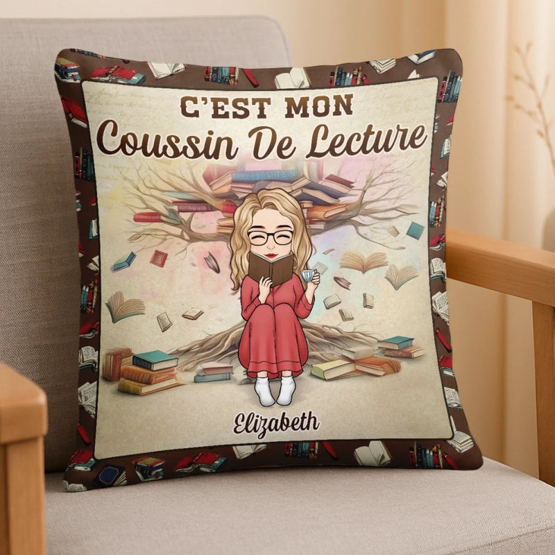 Coussin À Poche Personnalisé - Cadeaux Pour Amoureux Des Livres, Rats De Bibliothèque, Lecteurs - Lire, C’Est Rêver Les Yeux Ouverts