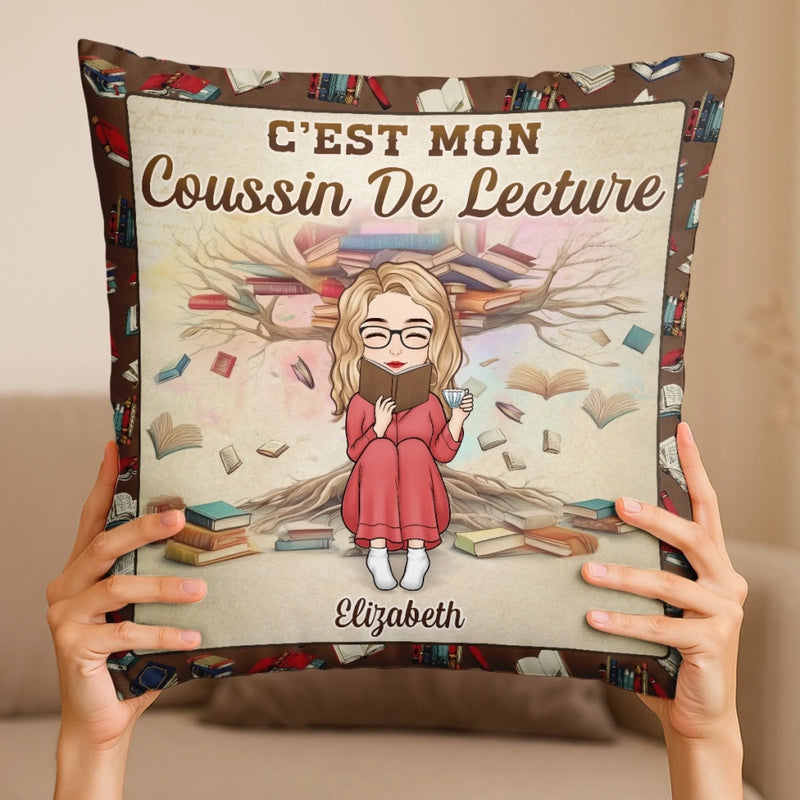 Coussin À Poche Personnalisé - Cadeaux Pour Amoureux Des Livres, Rats De Bibliothèque, Lecteurs - Lire, C’Est Rêver Les Yeux Ouverts