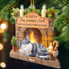 Ornement En Acrylique Premier Noël Personnalisé - Cadeaux De Noël Et D’Anniversaire Pour Amoureux Des Chats, Maman Et Papa Chats - Avec Ma Famille Pour Toujours