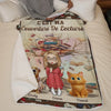 Couverture Personnalisée - Cadeaux De Noël Pour Amoureux Des Livres, Rats De Bibliothèque, Papa Et Maman Chiens, Propriétaires De Chats - Entre Les Pages Et Les Pattes, Je Trouve Ma Paix