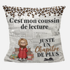 Coussin À Poche Personnalisé - Cadeaux Pour Amoureux Des Livres, Rats De Bibliothèque, Lecteurs - Juste Une Fille Qui Aime Les Livres