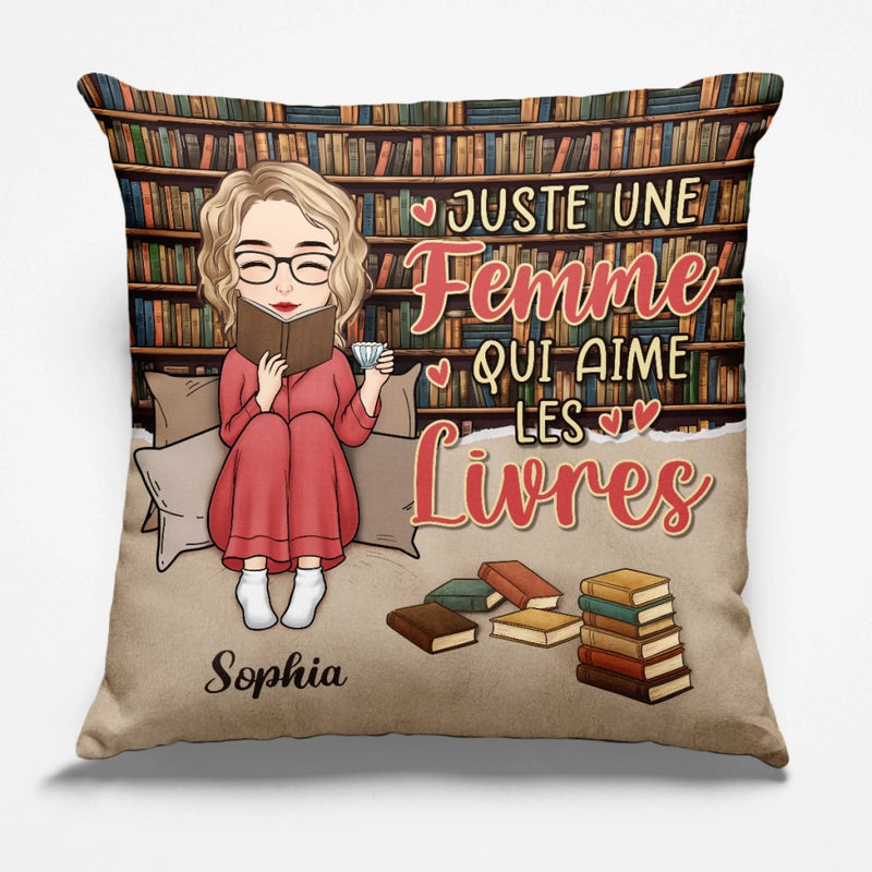 Coussin À Poche Personnalisé - Cadeaux Pour Amoureux Des Livres, Rats De Bibliothèque, Lecteurs - La Lecture, Mon Calme Dans Le Chaos