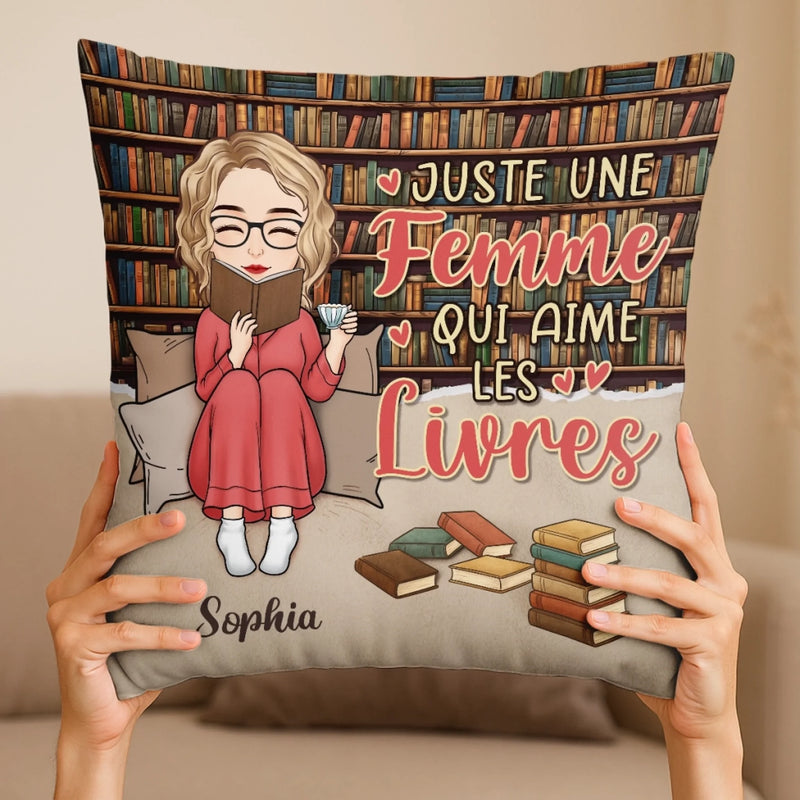 Coussin À Poche Personnalisé - Cadeaux Pour Amoureux Des Livres, Rats De Bibliothèque, Lecteurs - La Lecture, Mon Calme Dans Le Chaos
