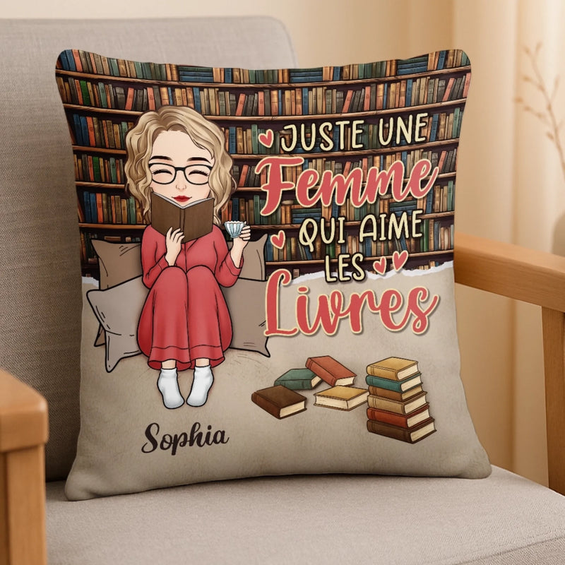 Coussin À Poche Personnalisé - Cadeaux Pour Amoureux Des Livres, Rats De Bibliothèque, Lecteurs - La Lecture, Mon Calme Dans Le Chaos