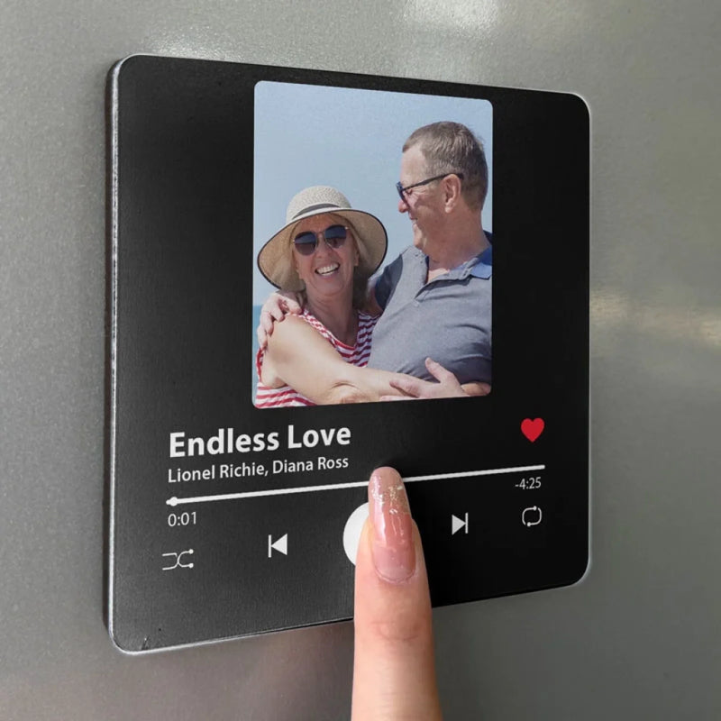 Magnet Photo Musical Personnalisé - Cadeaux De Mariage Et D’Anniversaire Pour Mari Et Femme, Lui Et Elle - Tout Mon Être Aime Tout De Toi