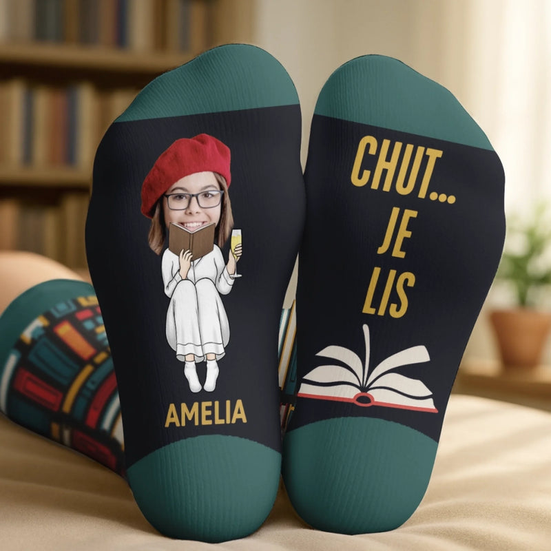 Chaussettes Personnalisées Avec Photo - Cadeaux D'anniversaire, De Noël Ou De Mariage Personnalisés Pour Mari Et Femme, Pour Elle Et Lui, Pour Couples - Un Chapitre Se Ferme, Le Rêve Continue