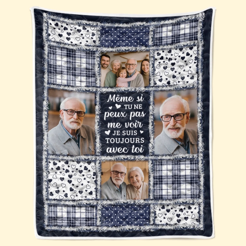 Couverture Photo Personnalisée - Cadeaux De Noël Ou De Souvenir Pour La Perte D’Un Parent, Maman Ou Papa - La Lumière De Ton Amour Me Guide